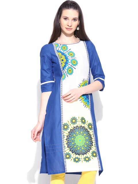 

Aurelia Women Blue Printed Kurta