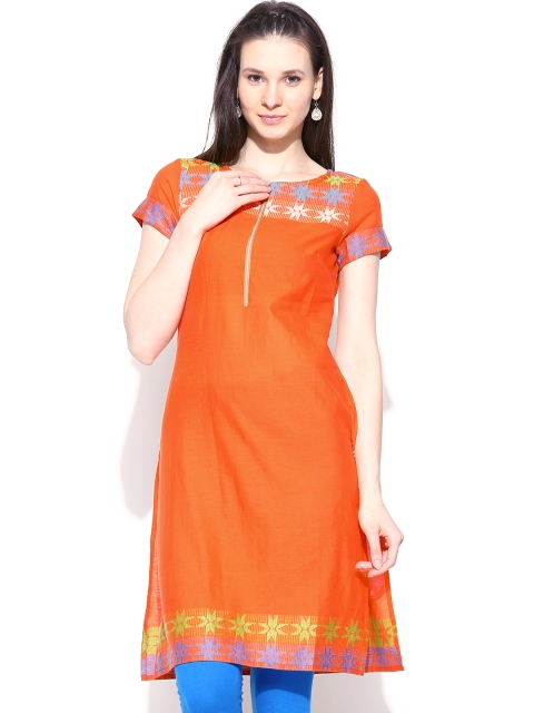 

Aurelia Women Orange Kurta