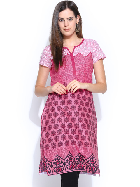 

Aurelia Women Pink Printed Kurta