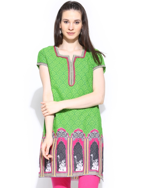 

Aurelia Women Green Printed Kurta