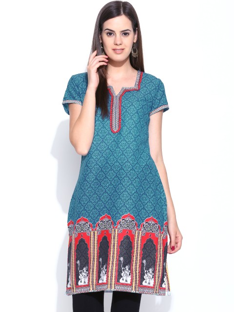 

Aurelia Women Blue Printed Kurta