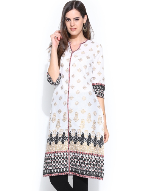 

Aurelia Women Off-White Printed Kurta