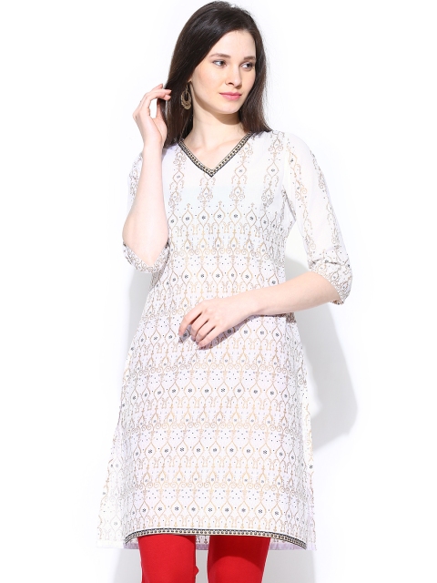 

Aurelia Women Off-white Printed Kurta