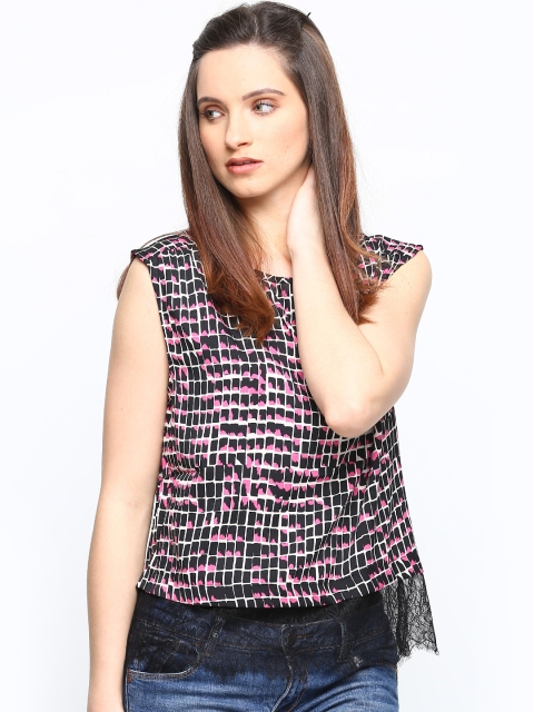 

Vero Moda Women Black Printed Top