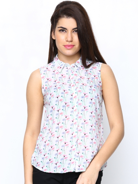 

ONLY Women White Floral Printed Casual Shirt
