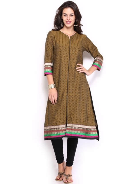 

Vishudh Women Brown Kurta