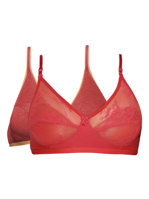

Clovia Pack of 2 Bras BRC156P2340B, Red