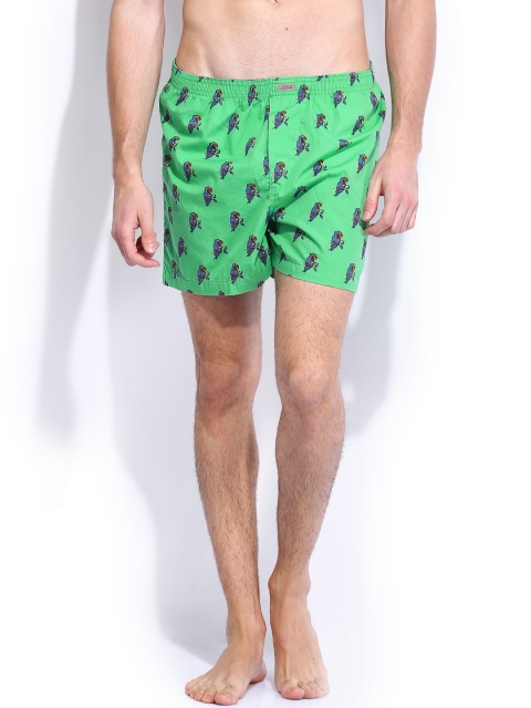 

Flying Machine Men Green Printed Boxers FMST0140