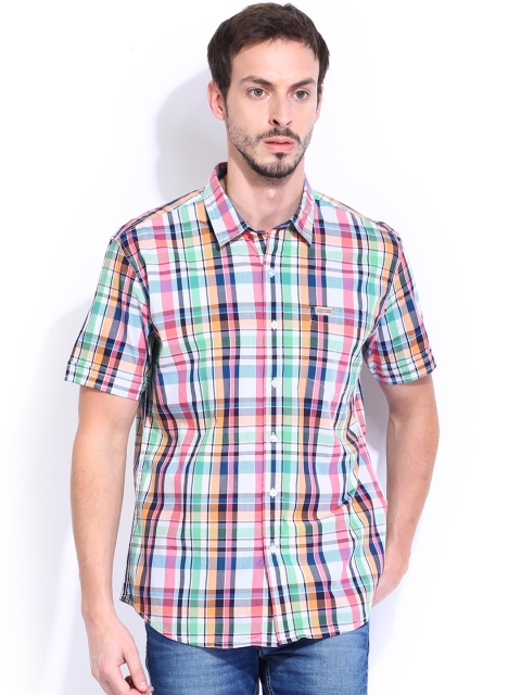 

Flying Machine Men Multicoloured Checked Casual Shirt, Multi