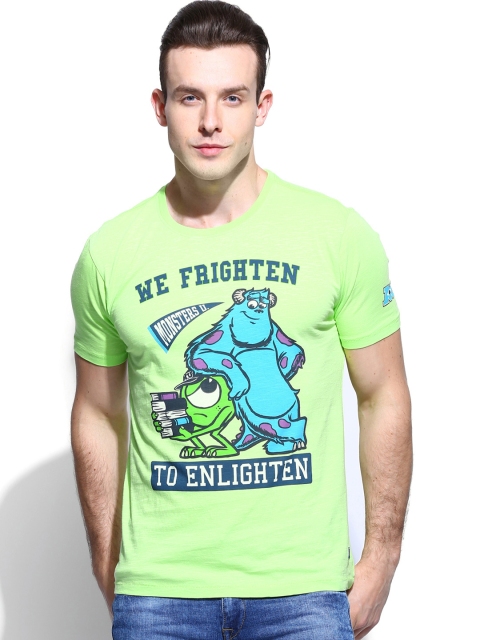 

Flying Machine Men Lime Green Printed T-shirt