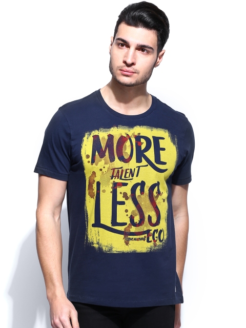 

Flying Machine Men Navy Printed T-shirt, Navy blue