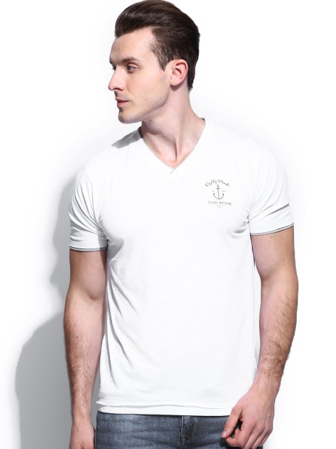 

Flying Machine Men White T-shirt