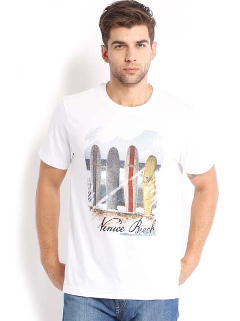 

Arrow Sport Men White Printed T-shirt