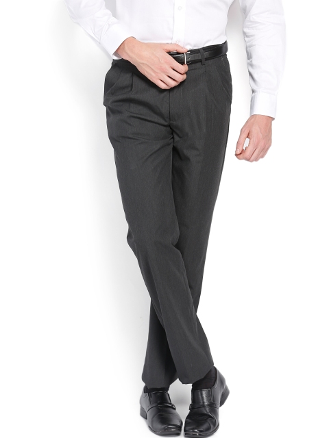 

Arrow Men Charcoal Grey Smart Fit Formal Trousers