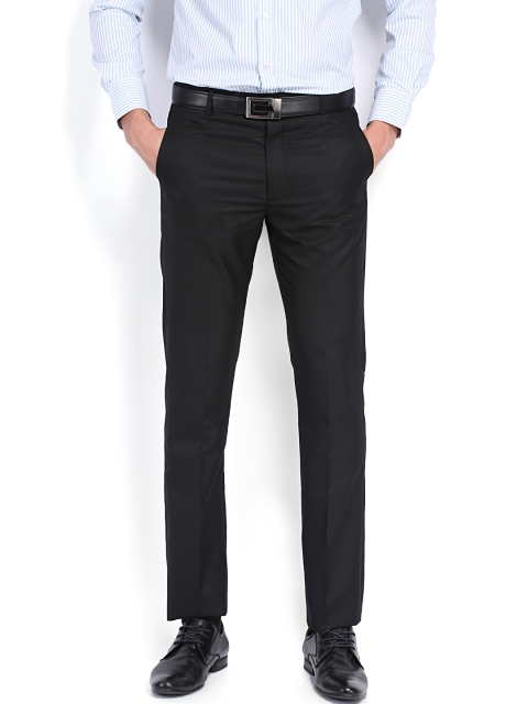 

Arrow Men Black Tapered Fit Formal Trousers