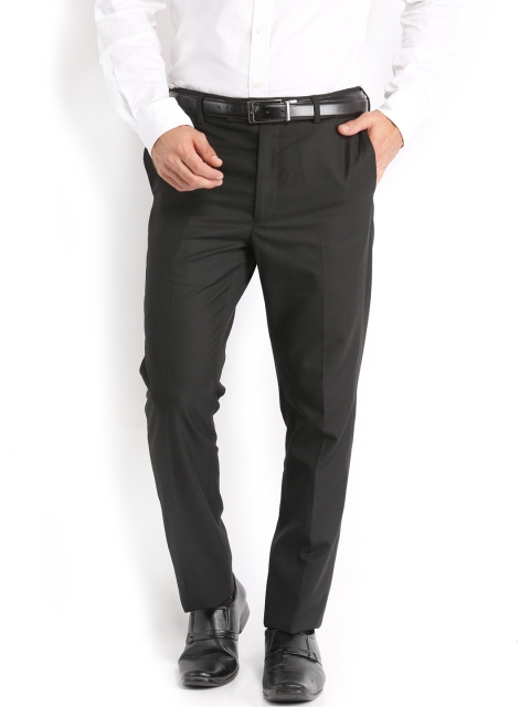 

Arrow Men Black Tapered Fit Formal Trousers