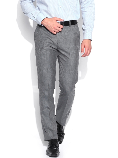 

Arrow Grey Tapered Fit Formal Trousers
