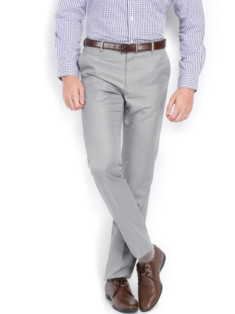 

Arrow New York Men Grey Tapered Fit Formal Trousers