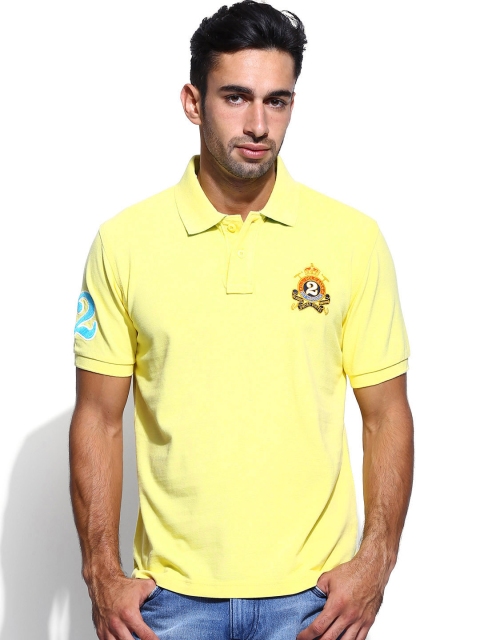 

U.S. Polo Assn. Men Yellow Polo T-shirt