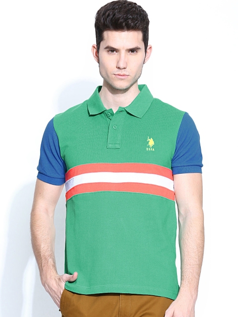 

U.S. Polo Assn. Men Green Polo T-shirt