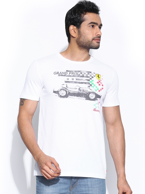 

PUMA Men White Graphic Printed T-shirt