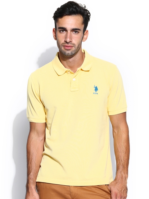 

U.S. Polo Assn. Men Yellow Polo T-shirt