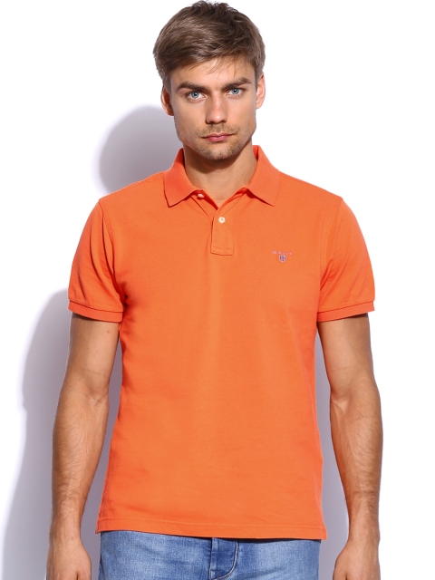 

GANT Men Orange Pique Polo T-shirt