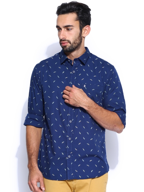 

IZOD Men Blue Printed Slim Fit Casual Shirt