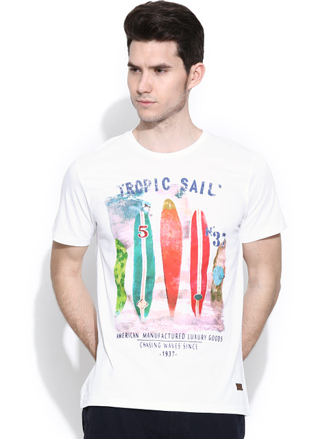 

IZOD White Printed T-shirt