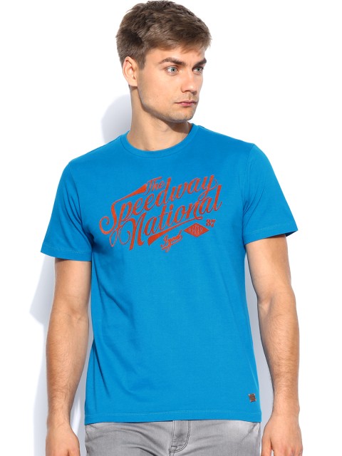 

IZOD Men Blue Printed T-shirt