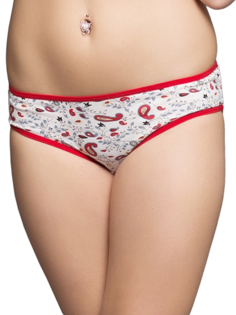 

Clovia Women White & Red Printed Bikini Briefs PN0323P04XL