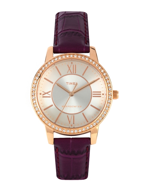 

Timex Women Silver-Toned Dial Watch TW000Y802