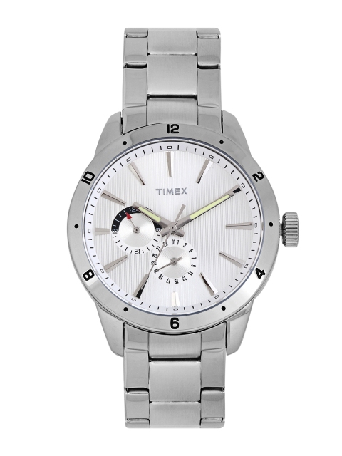 

Timex Men Silver-Toned Dial Watch TW000Z102