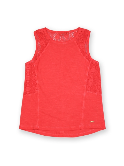 

Elle Kids Girls Coral Red Top