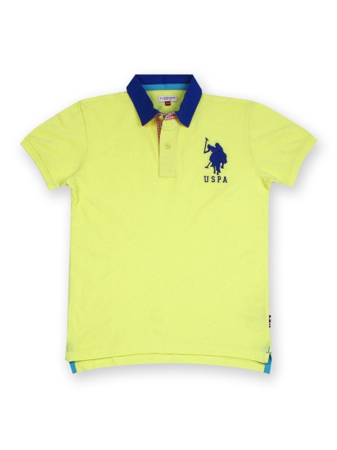 

U.S. Polo Assn. Kids Boys Lime Yellow Polo T-shirt