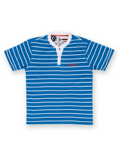 

U.S Polo Assn. Kids Boys Blue & White Striped T-shirt