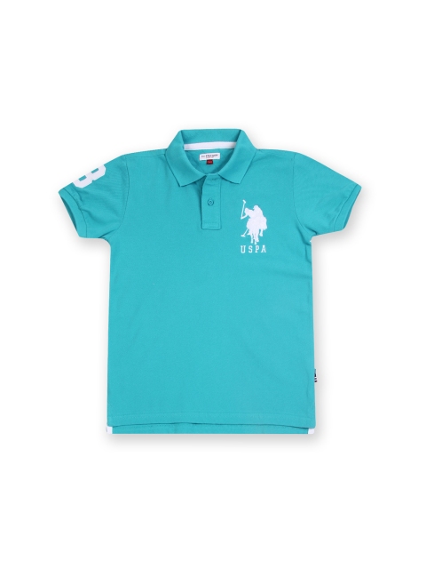 

U.S. Polo Assn. Kids Boys Blue Polo Pure Cotton T-shirt