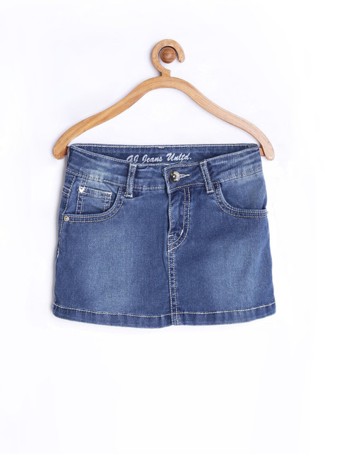 

Gini and Jony Girls Blue Denim A-Line Skirt