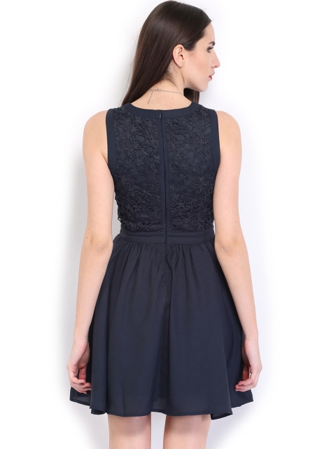 

ONLY Navy Fit & Flare Dress, Navy blue