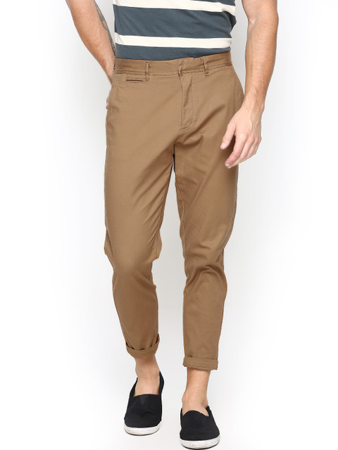 

Jack & Jones Men Brown Anti Fit Casual Trousers