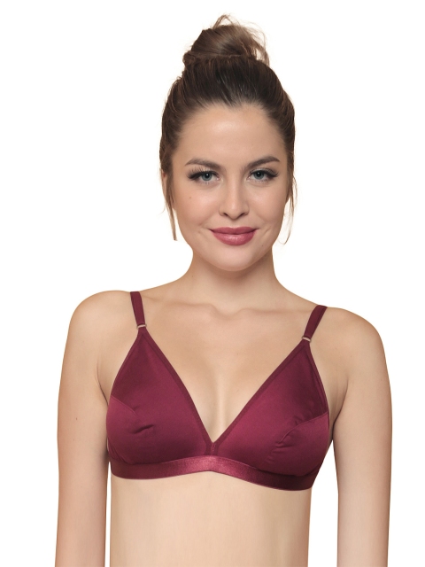 

Clovia Maroon Full Coverage T-shirt Bra BRM157Q0940B
