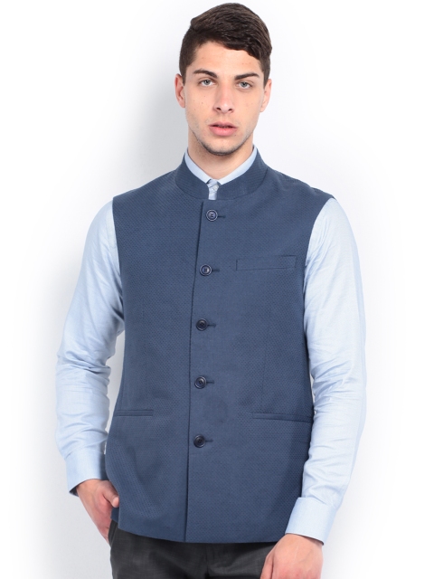 

Van Heusen Men Blue Slim Fit Waistcoat