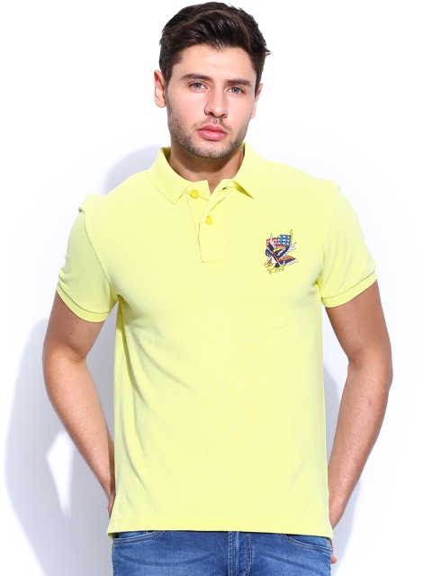 

Ed Hardy Men Yellow Polo T-shirt