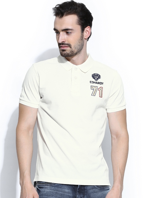 

Ed Hardy Men Off-White Polo T-shirt