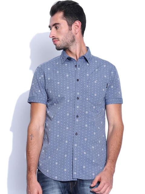 

Core By Jack & Jones Blue Printed Casual Shirt