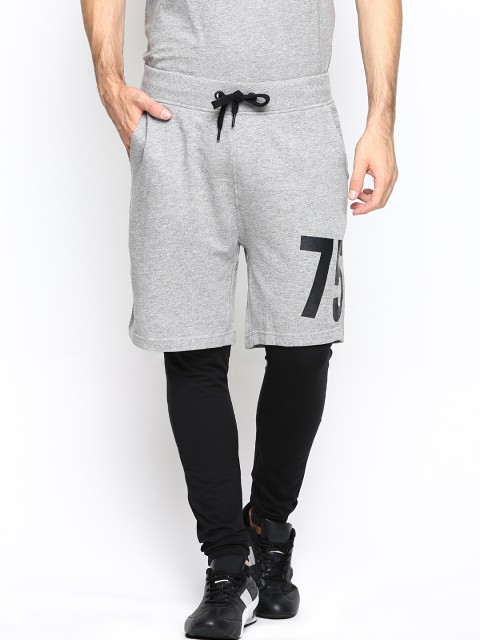 

Jack & Jones Men Grey Melange & Black Shorts cum Track Pants