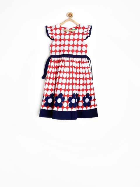 

Palm Tree by Gini and Jony Girls Red & White Polka Dot Printed Fit & Flare Dress