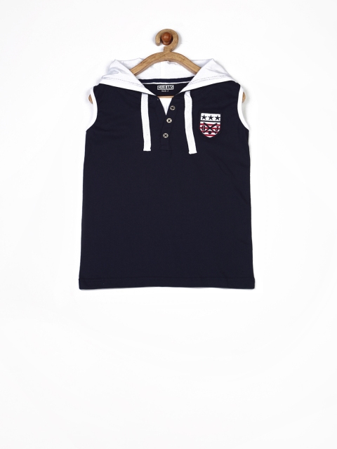 

Gini & Jony Boys Navy Hooded T-shirt, Navy blue