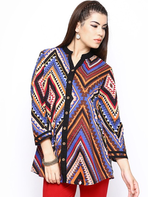 

Rain & Rainbow Women Multicoloured Printed Tunic, Multi