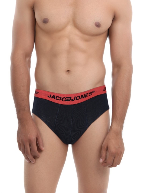 

Jack & Jones Men Navy Briefs 1722943001, Navy blue
